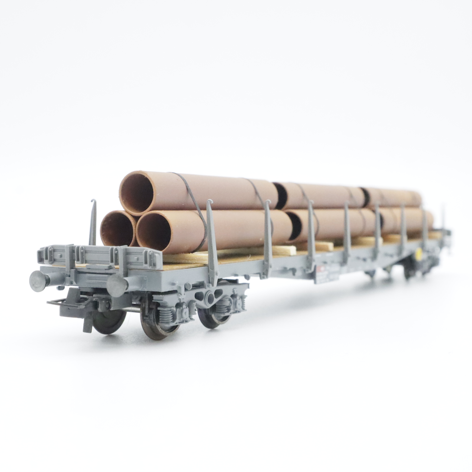 HAG 354 (3) HAG 354 SBB Flachwagen mit Gasröhren – Bild 3