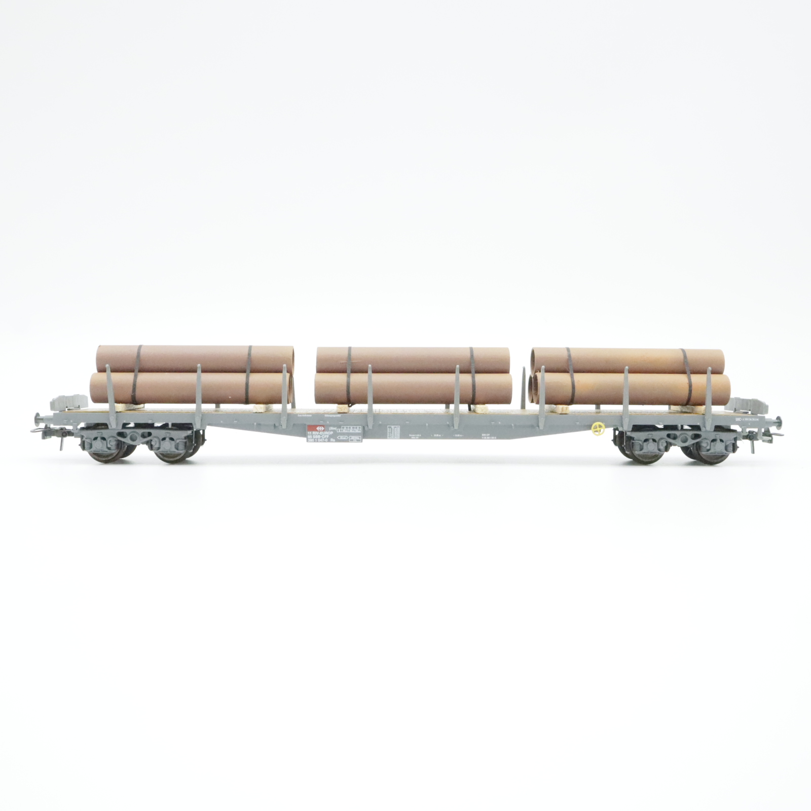 HAG 354 (4) HAG 354 SBB Flachwagen mit Gasröhren – Bild 4