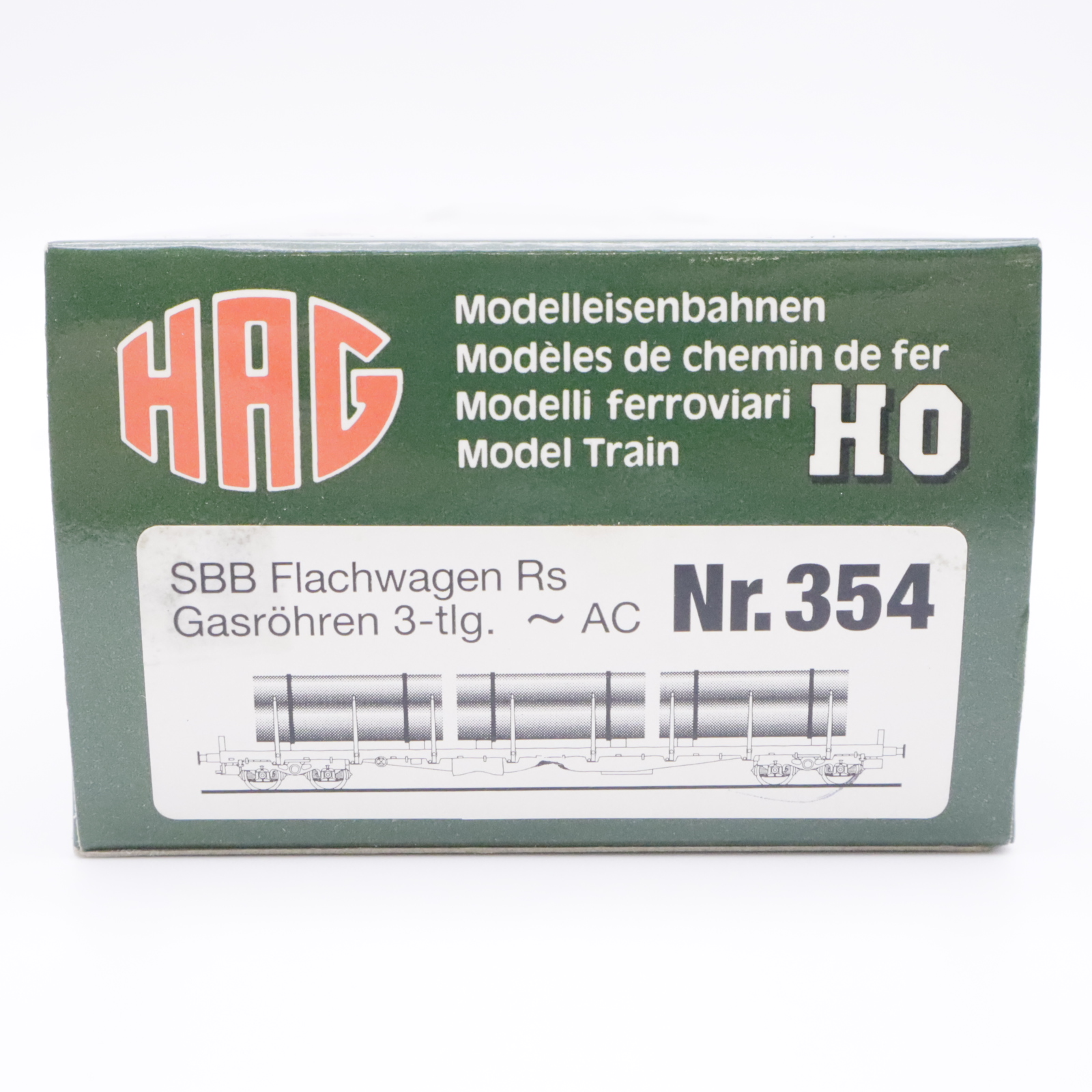 HAG 354 (7) HAG 354 SBB Flachwagen mit Gasröhren – Bild 7