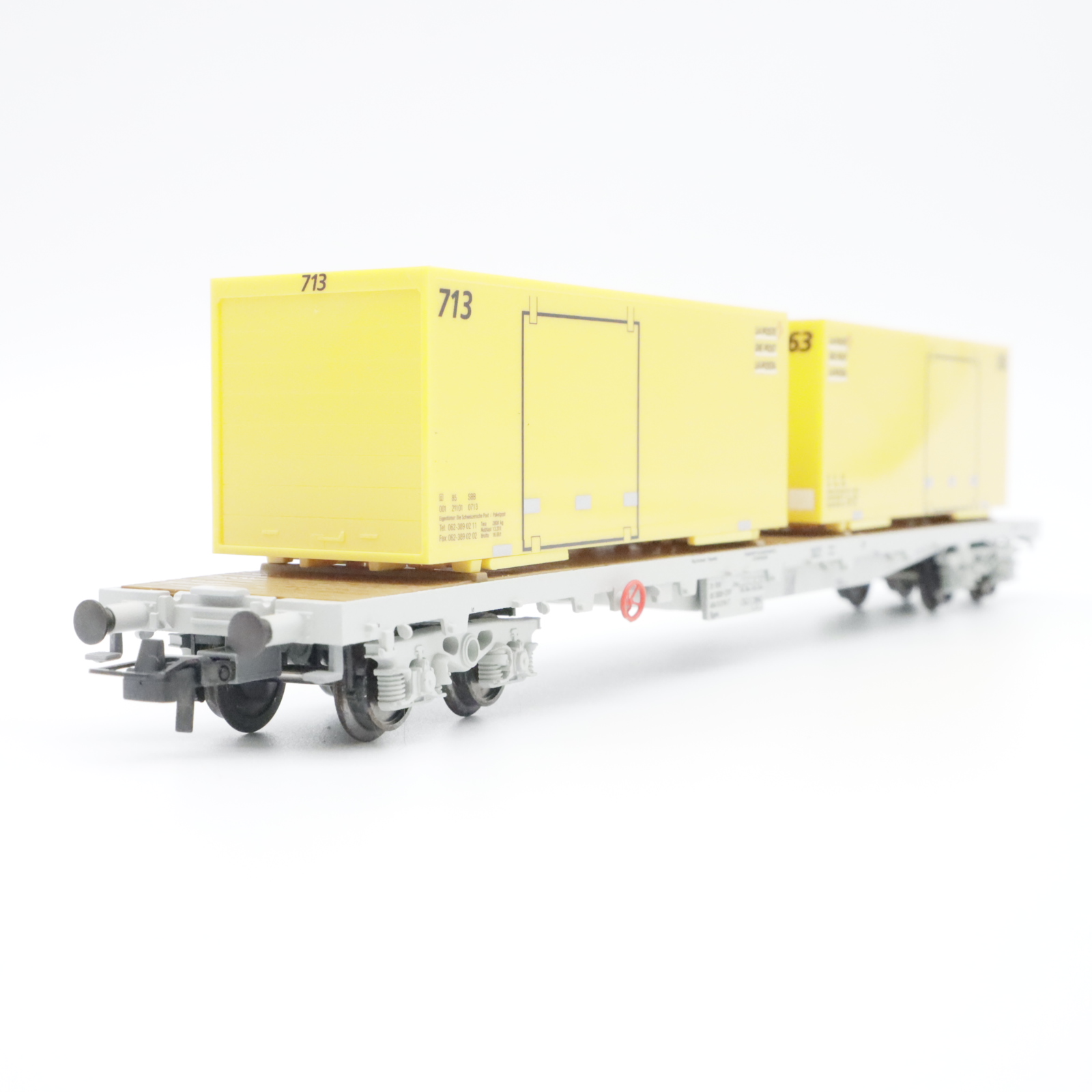 HAG 600 (1) SBB Flachwagen Post Spur H0