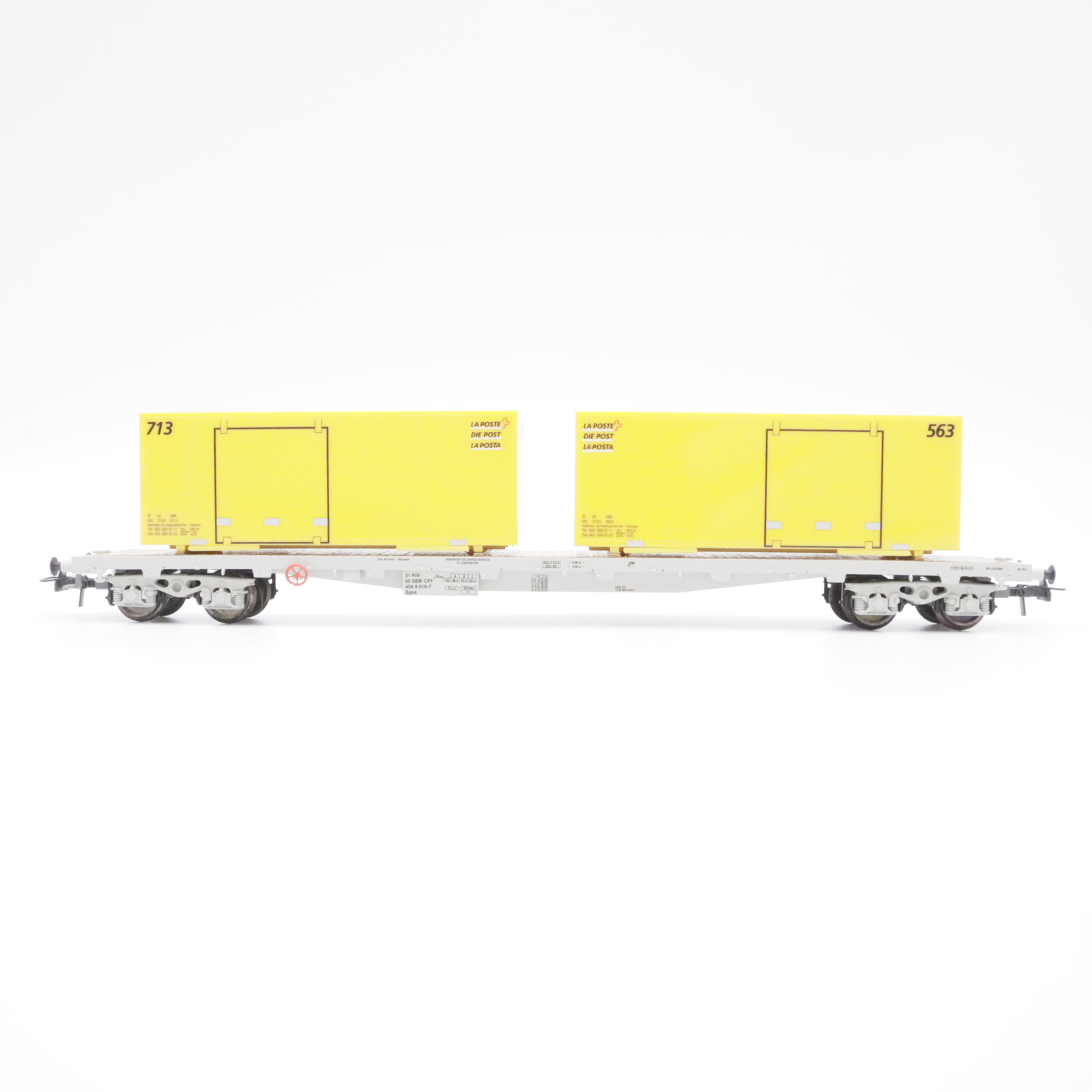HAG 600 (2) HAG 600 SBB Flachwagen "Post" 713 / 563 – Bild 2