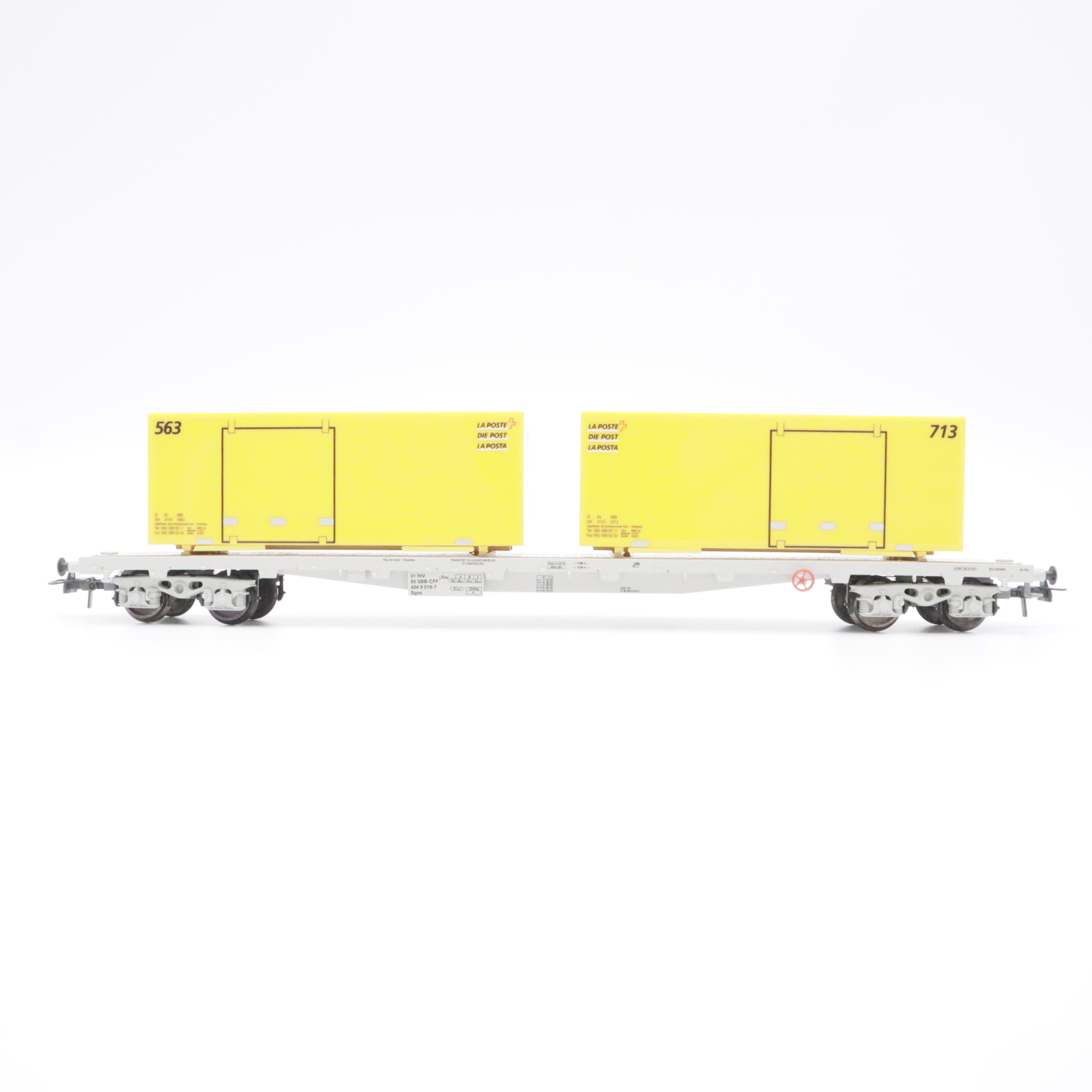 HAG 600 (4) HAG 600 SBB Flachwagen "Post" 713 / 563 – Bild 4