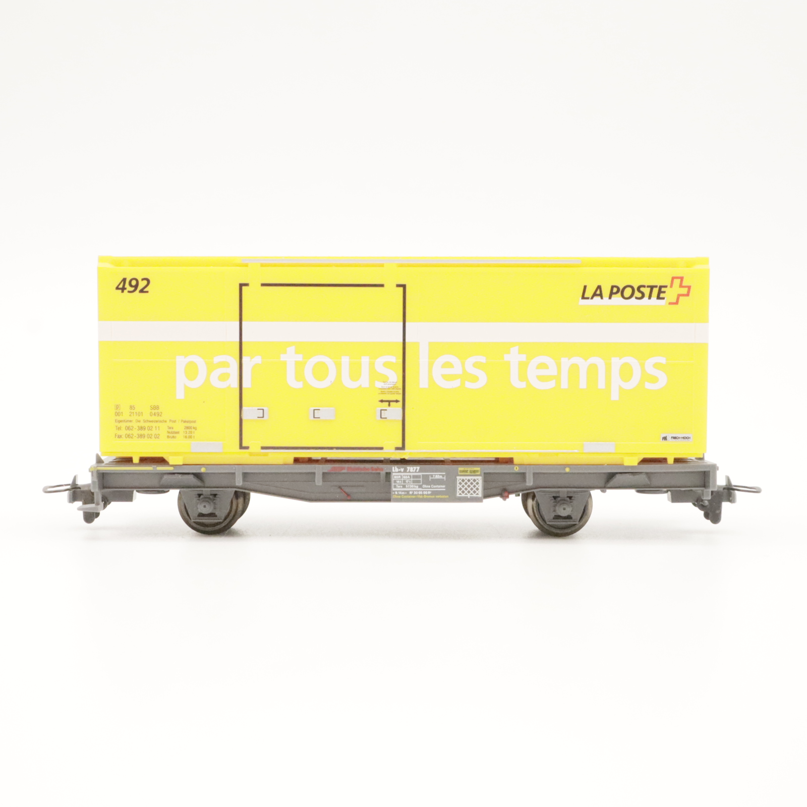 Bemo 2269 104 (4) Bemo 2269 104 RhB Containerwagen 7877 "Post" – Bild 4
