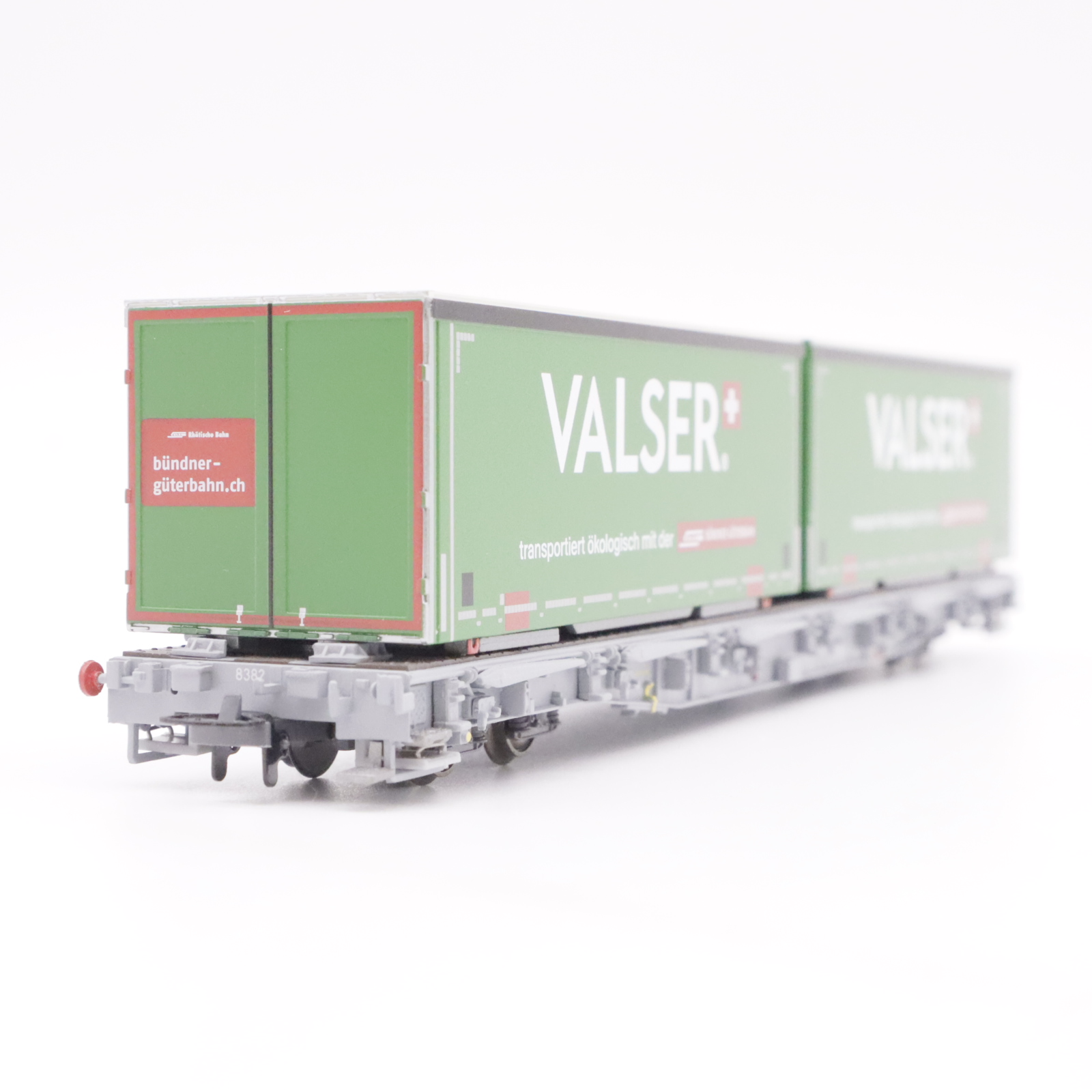 Bemo 2291 172 (3) Bemo 2291 172 RhB Tragwagen mit Container "Valser" – Bild 3
