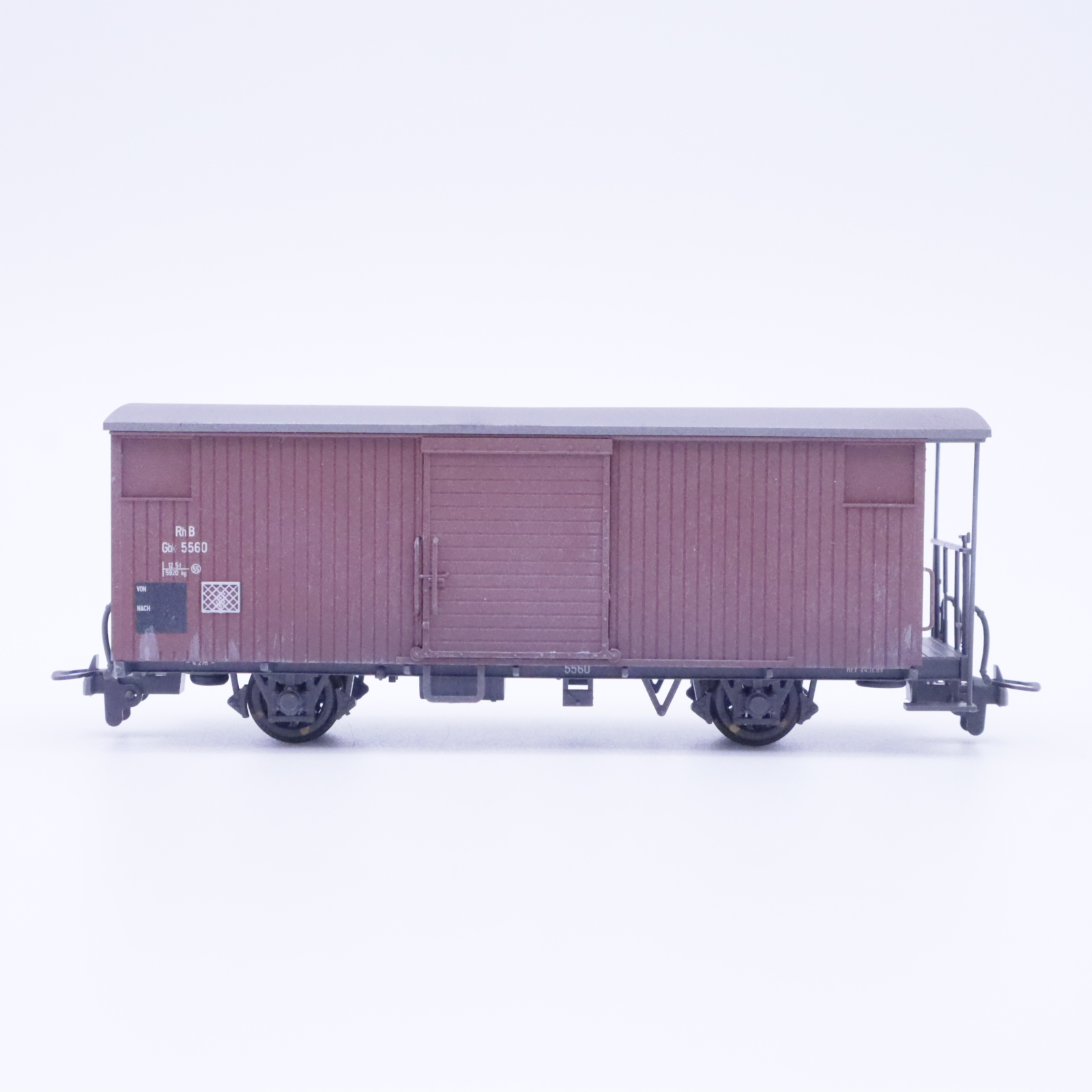 Bemo 2293 120 (4) Bemo 2293 120 RhB Güterwagen 5560 Patiniert – Bild 4