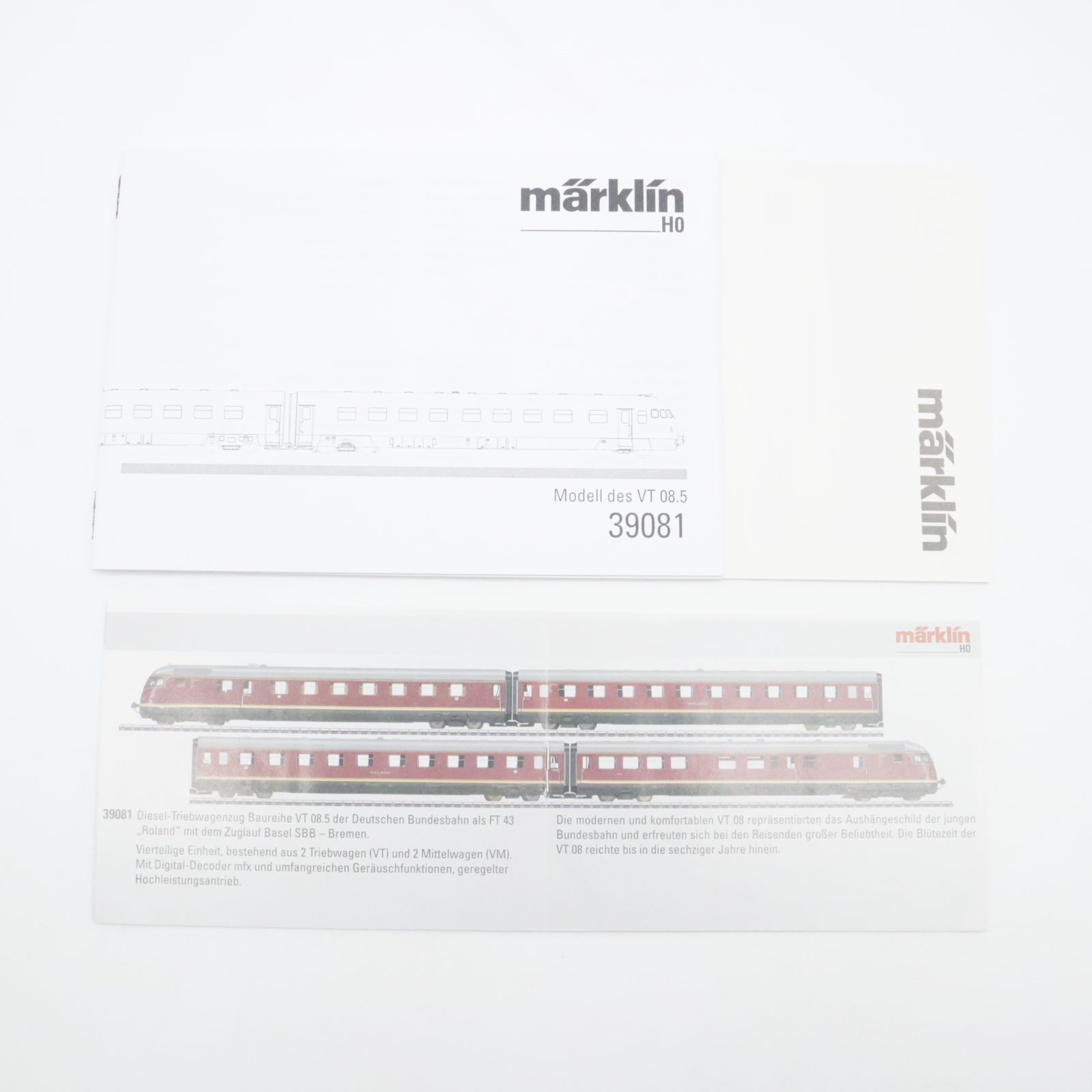 Märklin 39081 (8) Märklin 39081 DB VT 08.5 "Roland" mit Sound – Bild 8