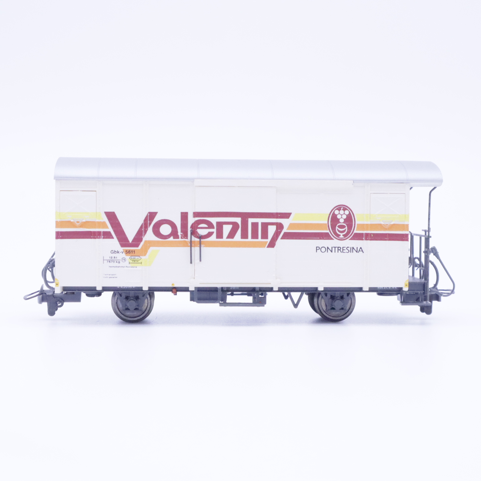 Bemo 2283 121 (4) Bemo 2283 121 Güterwagen m. Korbbogd. "Valentin" – Bild 4
