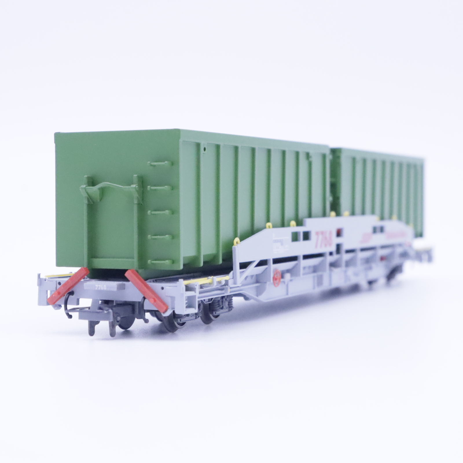 Bemo 2290 118 (3) Bemo 2290 118 RhB Transportwagen mit Altpapiermulden – Bild 3