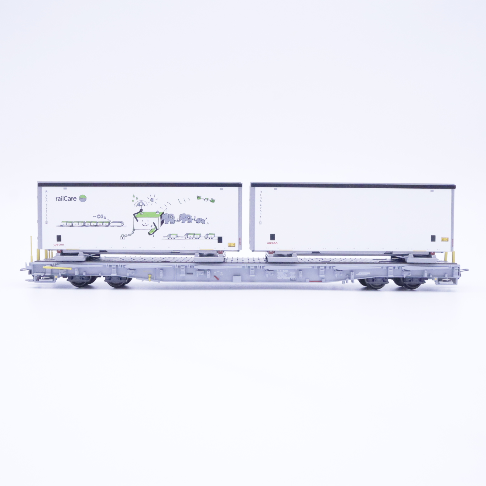 Bemo 2291 163 (2) Bemo 2291 163 RhB Rungenwagen mit WB "RailCare" – Bild 2