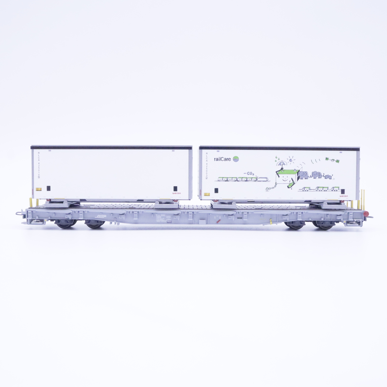 Bemo 2291 163 (4) Bemo 2291 163 RhB Rungenwagen mit WB "RailCare" – Bild 4
