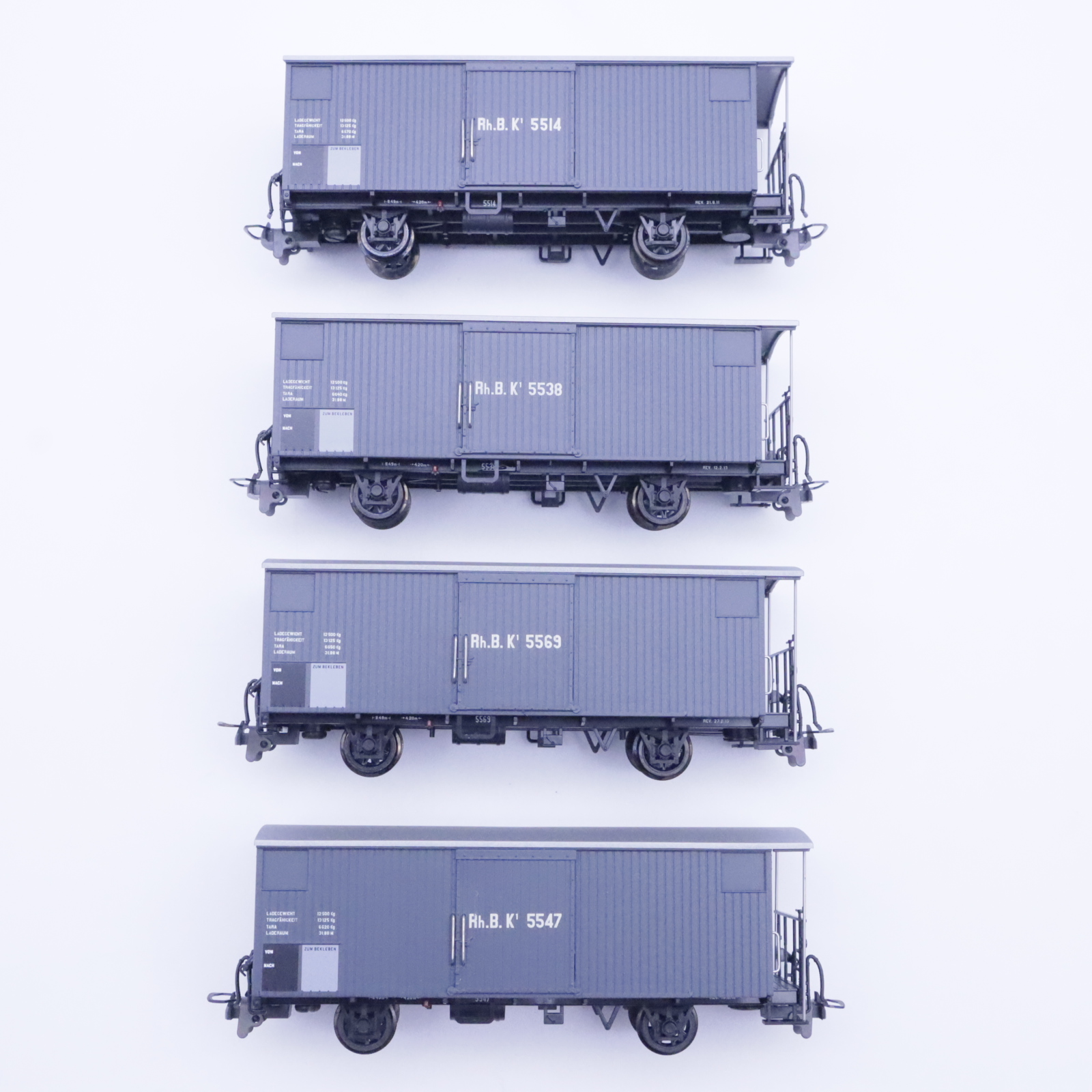 Bemo 7493 100 (2) Bemo 7493 100 RhB K1 4er-Set Güterwagen – Bild 2