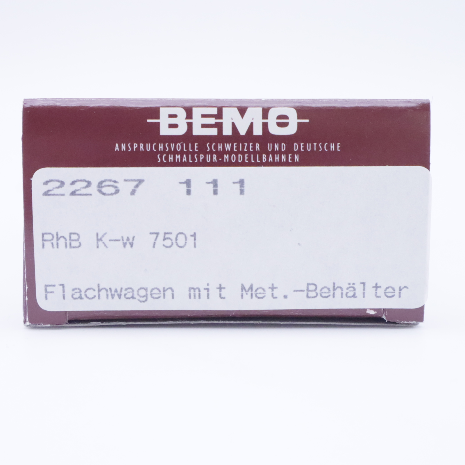 Bemo 2267 111 (8) Bemo 2267 111 RhB Flachwagen mit Metall Behälter – Bild 8