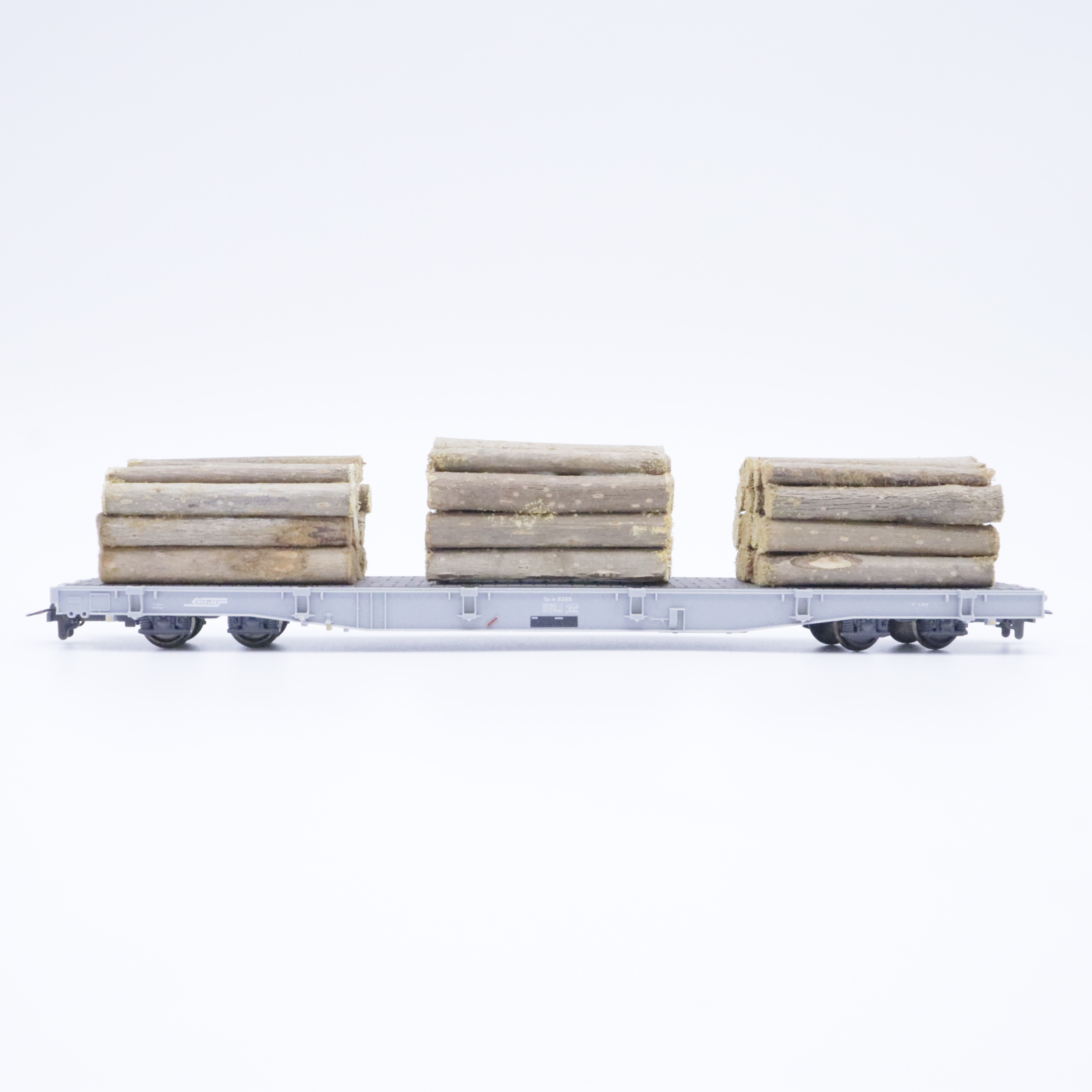 Bemo 2280 115 (2) Bemo 2280 115 RhB Rungenwagen mit Holzladung – Bild 2